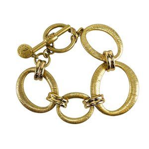 JNY Jones New York Bracelet Large Chain Link Gold Tone Toggle